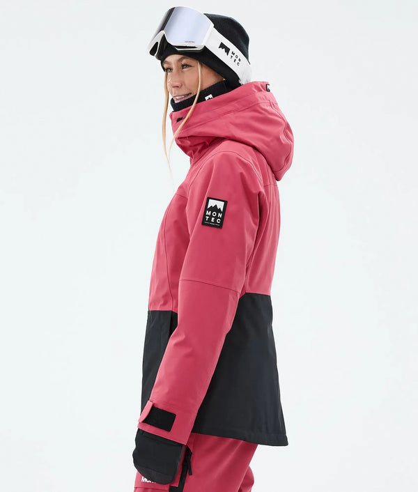 Moss W Veste de ski pour femme – Rouge clair / Noir